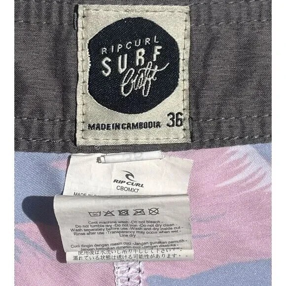 Reef Board Shorts Swim Trunks Floral Striped Mens Size 36 Hybrid Surf‎ Craft - Picture 4 of 10